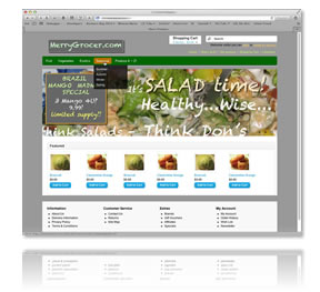 Merry Grocer Website Design Project