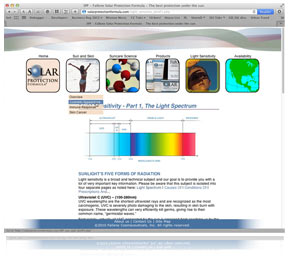 Solar Screen Protection Formula Website Design Project